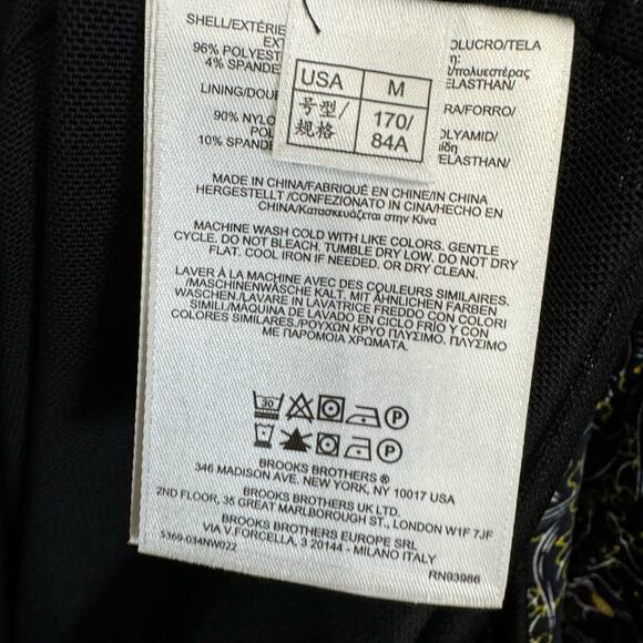 Brooks Brothers Violette-Print Navy Surplice Jersey Faux Wrap Jersey Dress M - Picture 11 of 12